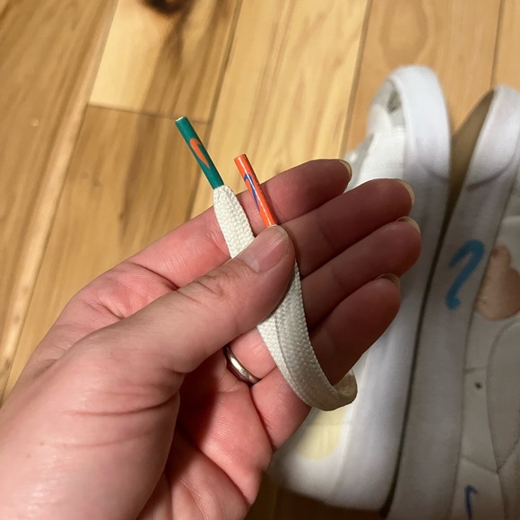 Nike x Mayumi Yamase Blazer Low '77 Sneakers Distressed Painted White Multicolor - Picture 12 of 12